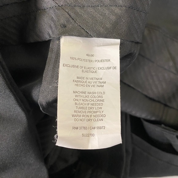 Savane Dress Pants Men's Size 42x30 Black Career Business Casual‎ Office Work * - Picture 3 of 13